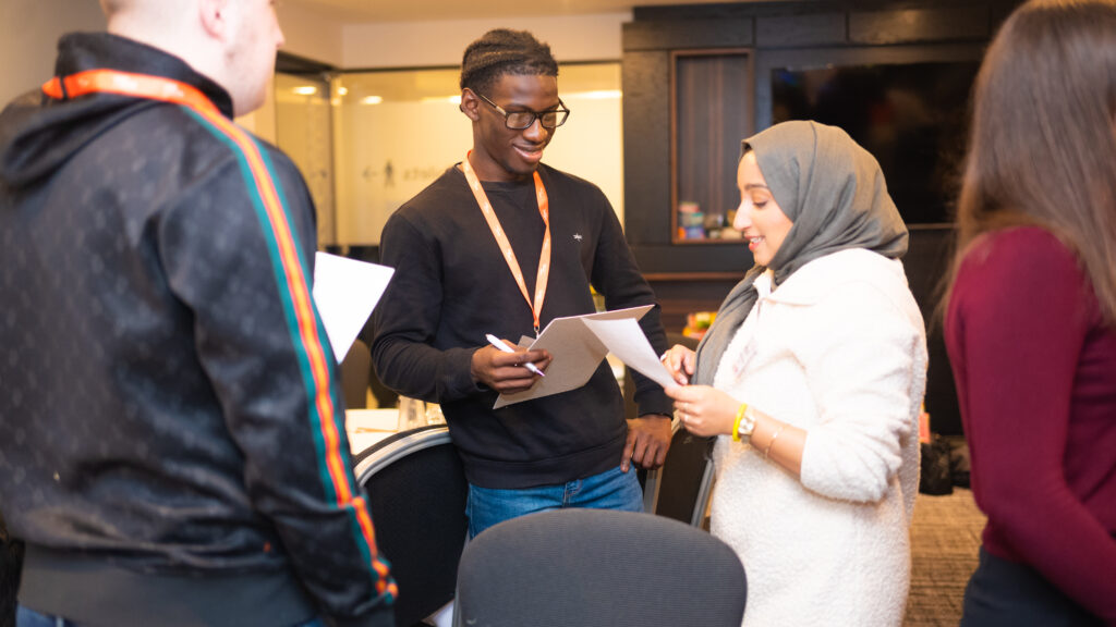 Young people in coversation at a Youth Futures event