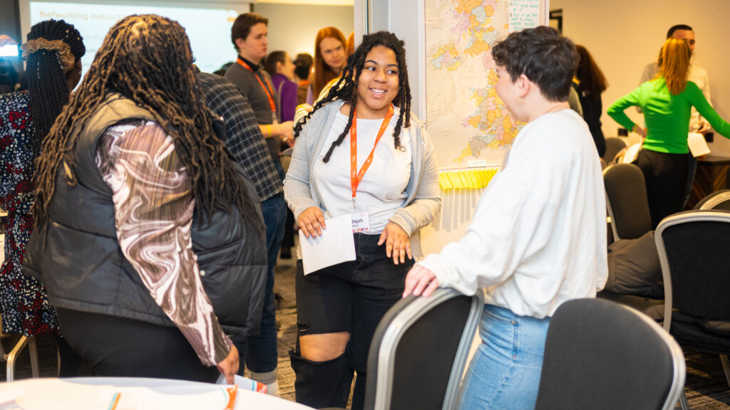 Young people in coversation at a Youth Futures event