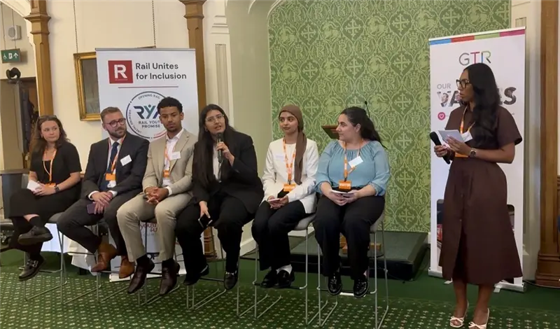 Panel of speakers at parliamentary launch of the Rail Youth Promise